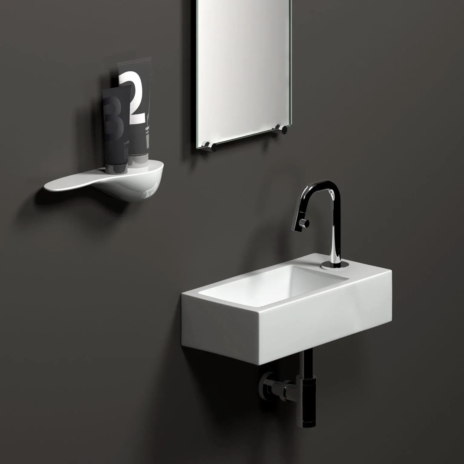 Clou Kaldur fonteinkraan rechts chroom