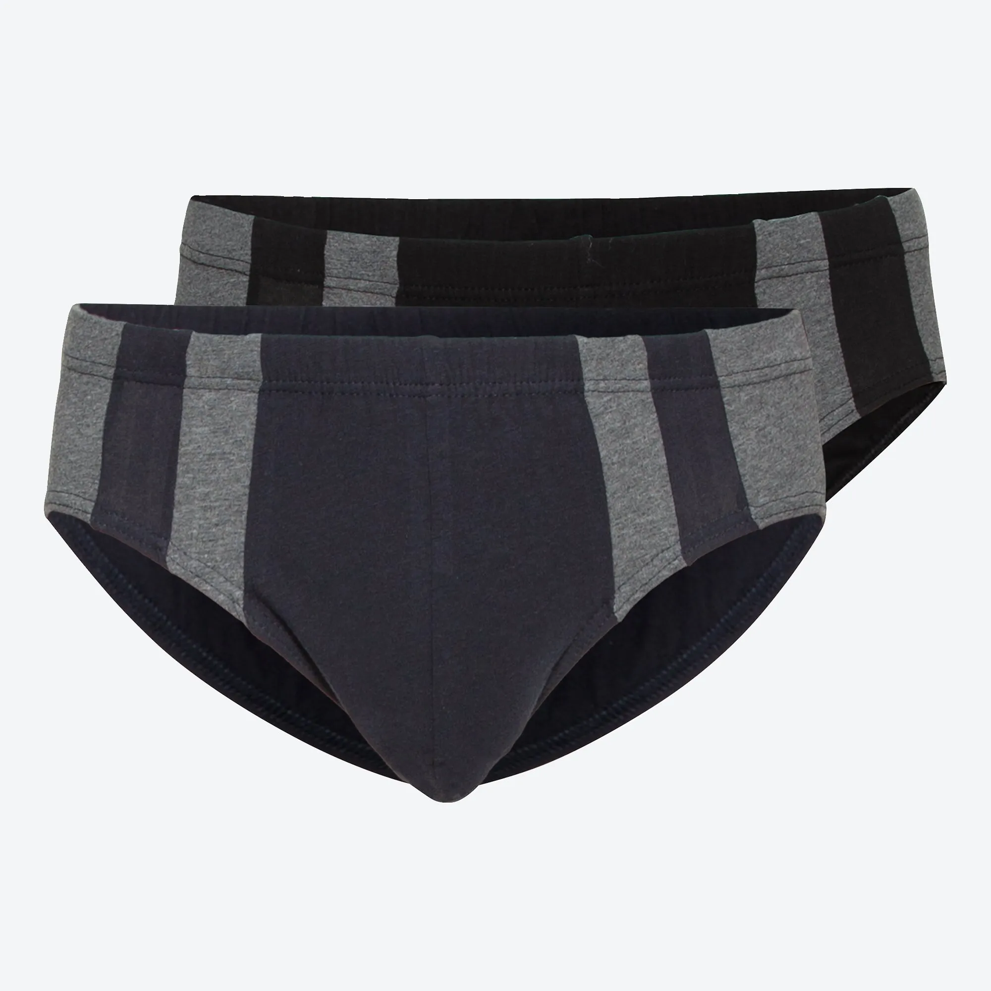 Herren-Slip mit Kontrast-Streifen, 2er-Pack