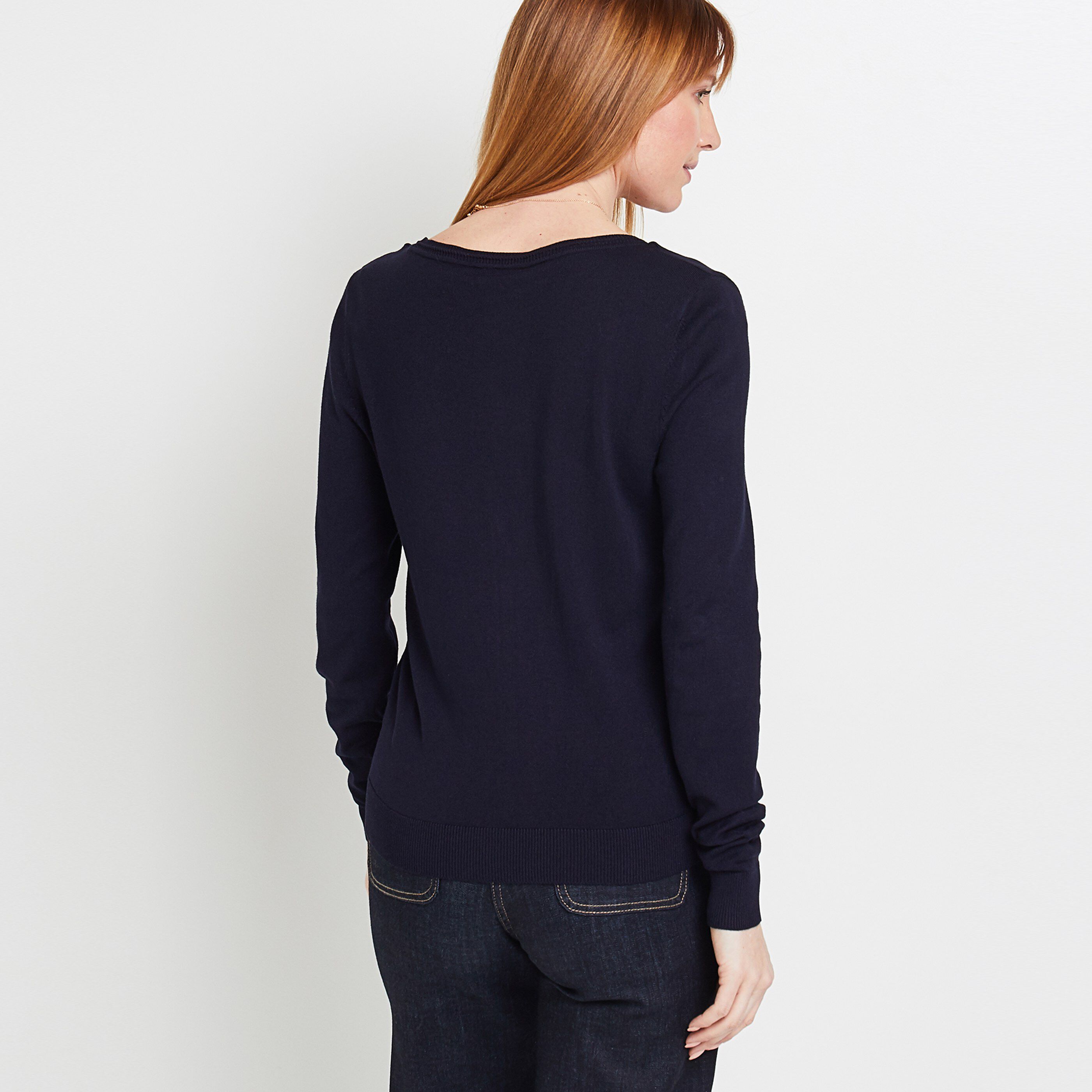 Gilet col V femme - MARINE