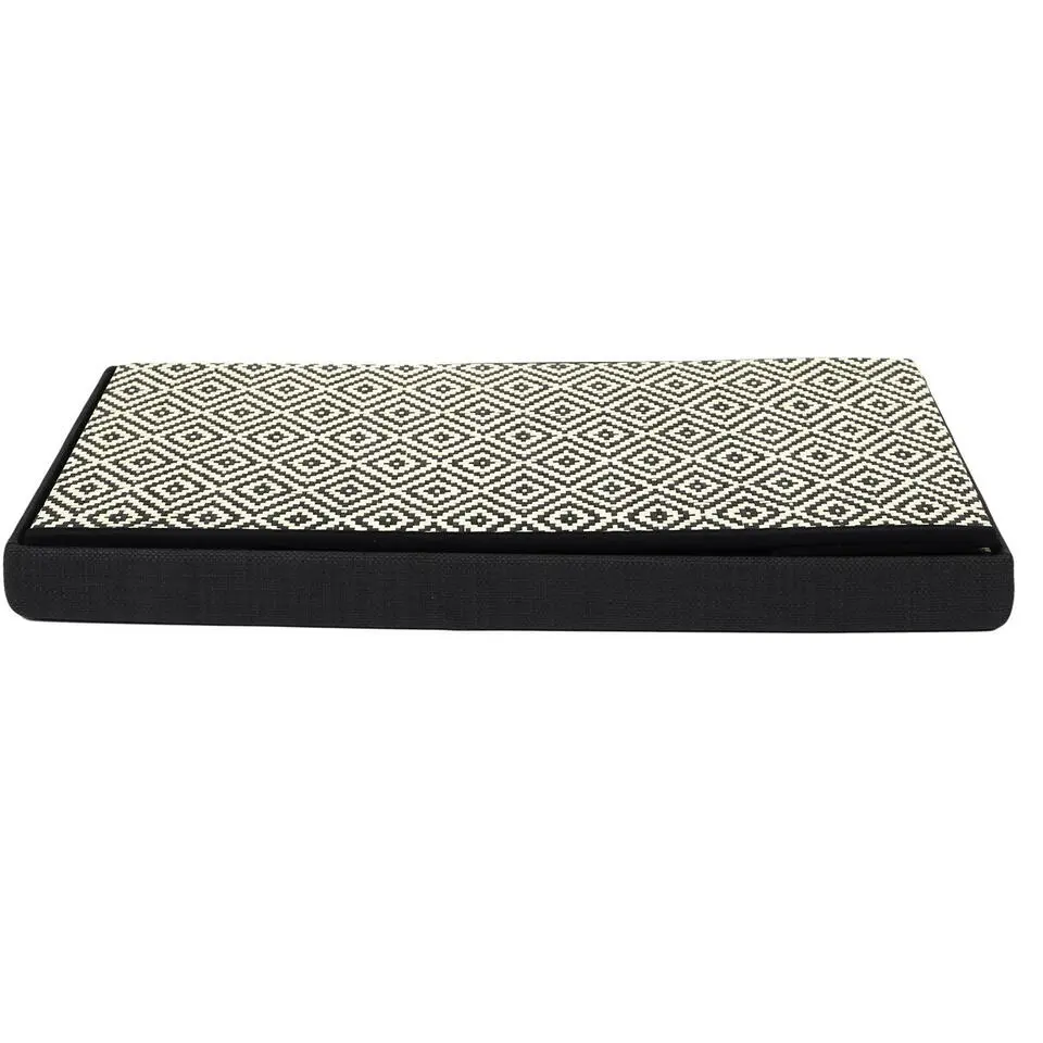 Home Deco Poefje - opbergbox - donkerbruin/zwart - 76 x 38 cm