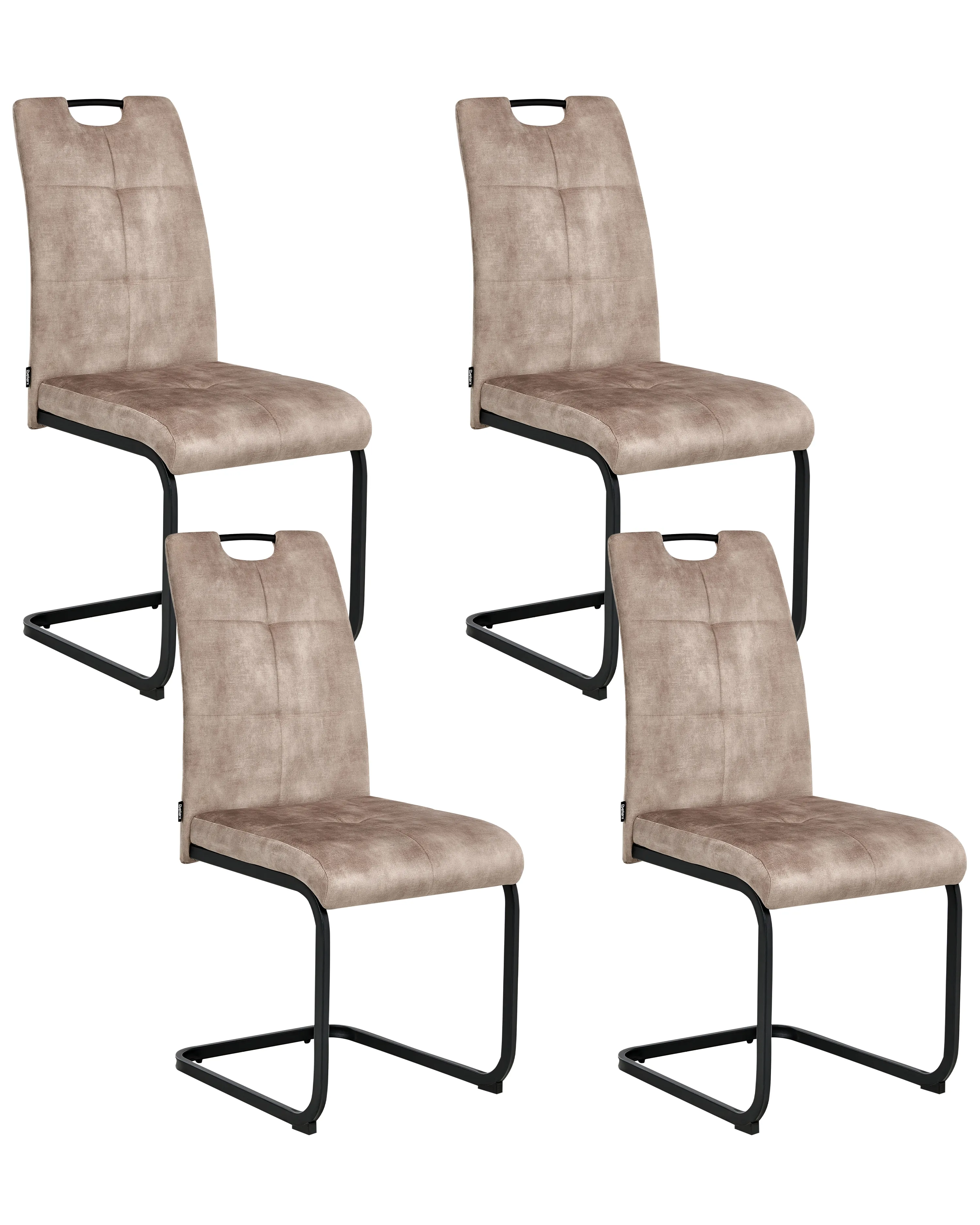 Set van 4 eetkamerstoelen CISCO Stof Taupe