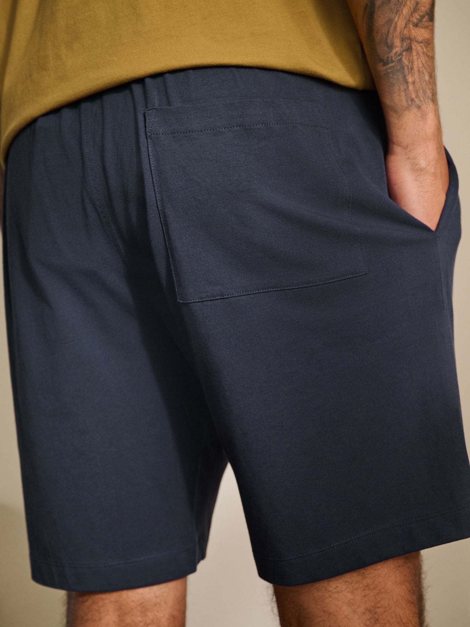 Naturel/Khaki Groen - Korte jersey pyjama's verpakking van 2