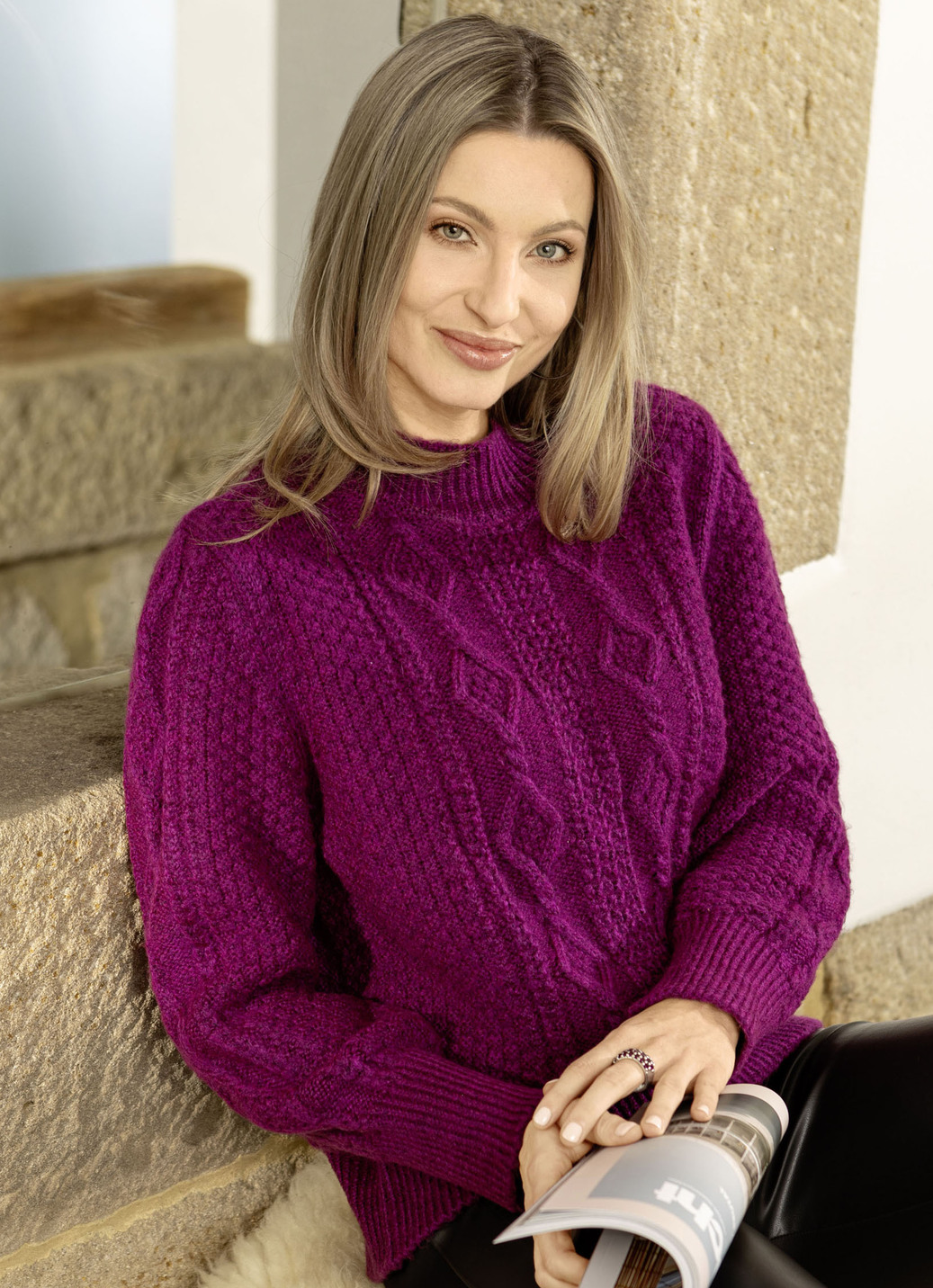Pullover aus Melangegarn