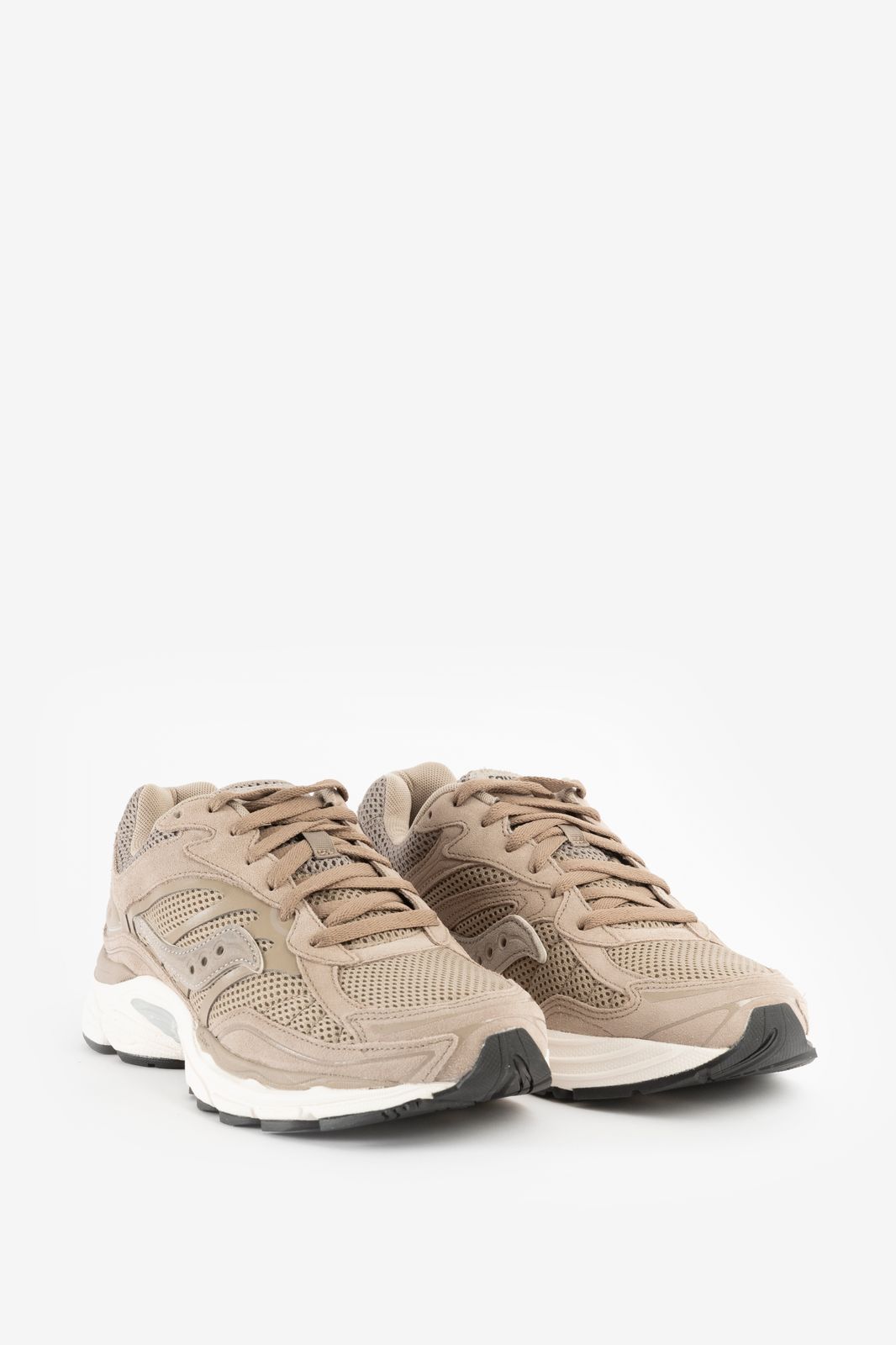 Saucony lichtbruine sneakers