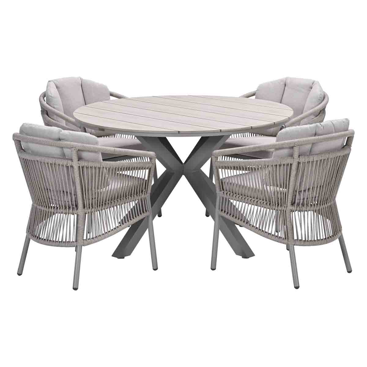 Garden Impressions Sorong Tulli Ø122 cm 5-delige tuinset