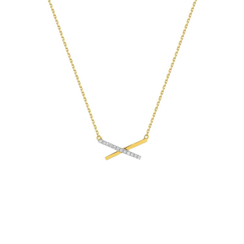 Collier Femme - Or 18 Carats - Diamant 0,04 Carats - Longueur : 42 cm
