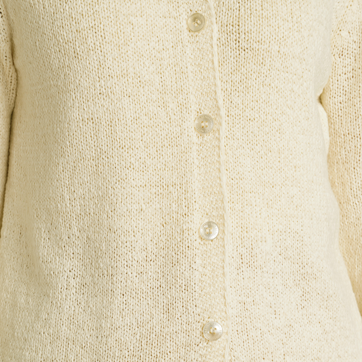 Gina Benotti Damen Strickjacke mit Knopfleiste creme