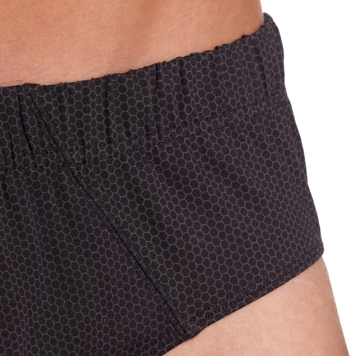 VanVaan Herren Slip mit Wabenmuster schwarz