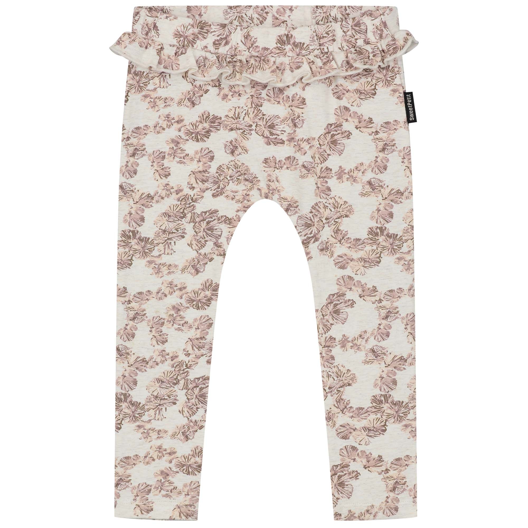 Sweet Petit baby legging  all over print beige