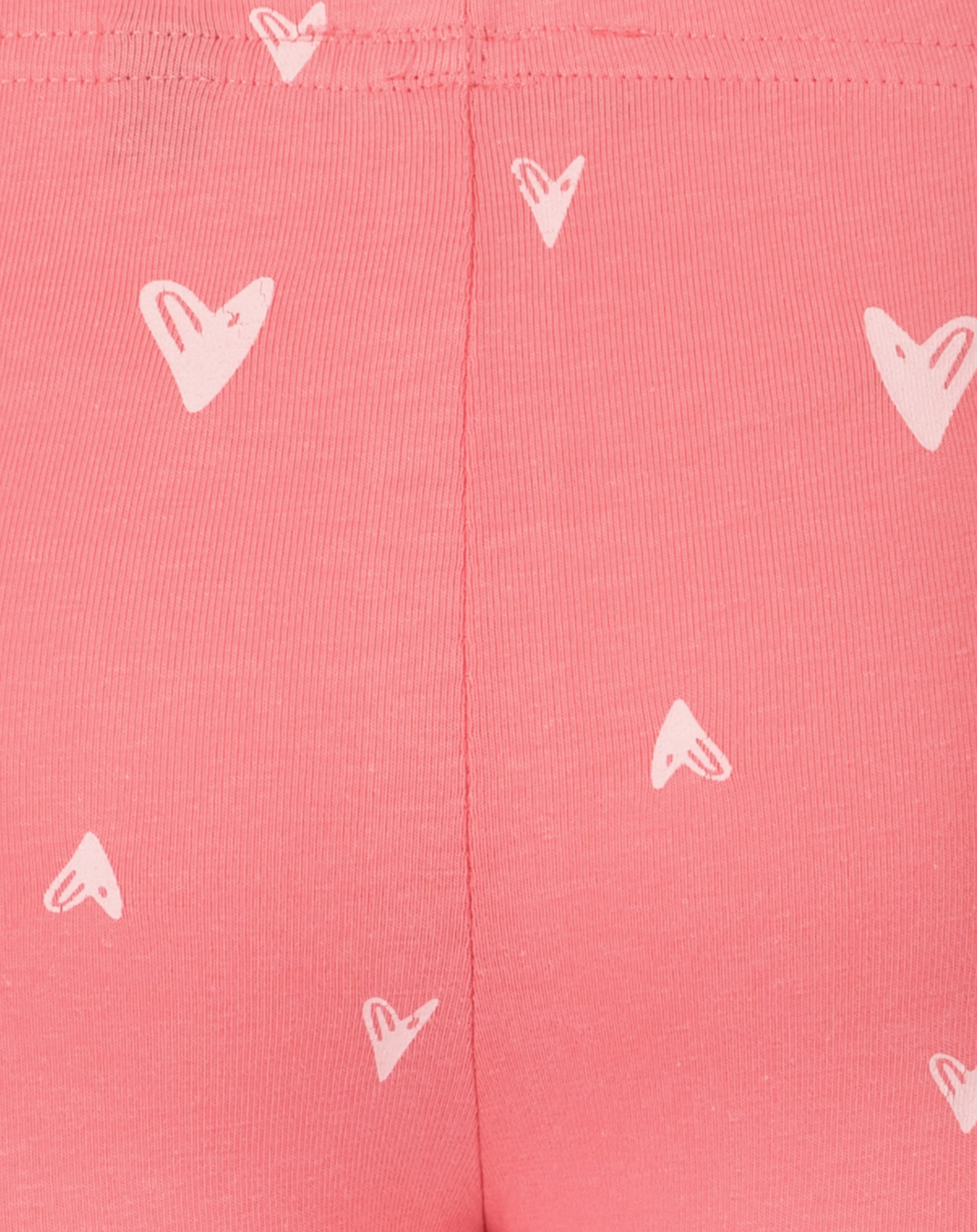 Capri-Leggings HEARTS AOP in lachs