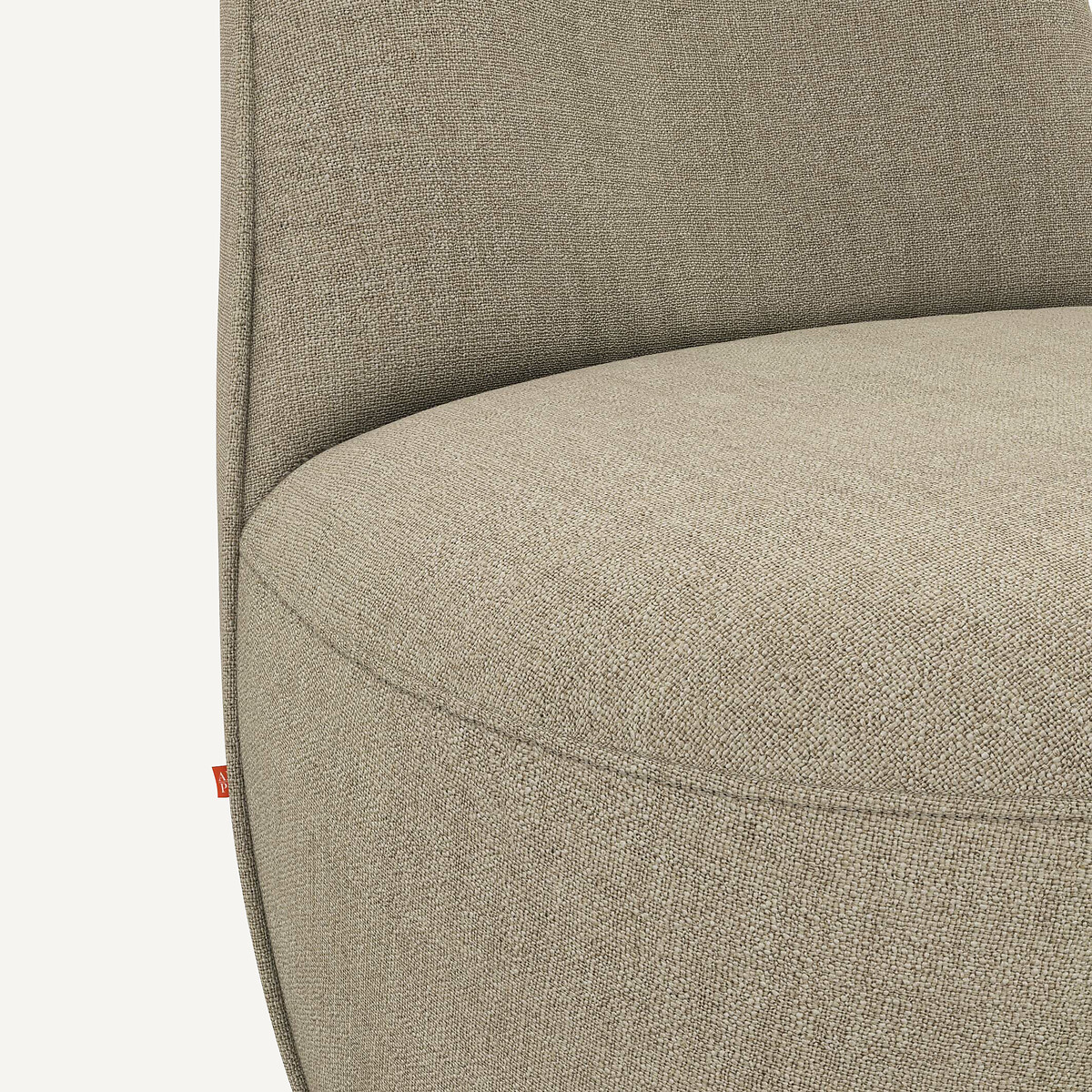 AM.PM<br>Poltrona giratória em linho chambray, Rosebury