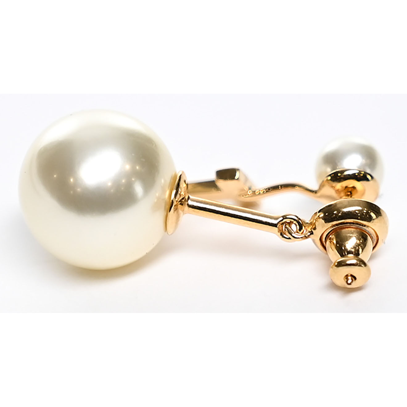 Dior Mono boucle d'oreille en Laiton Perles dorée - Neuf sans étiquette