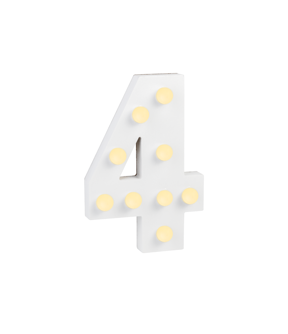 4 Licht Cijfer 16,5cm