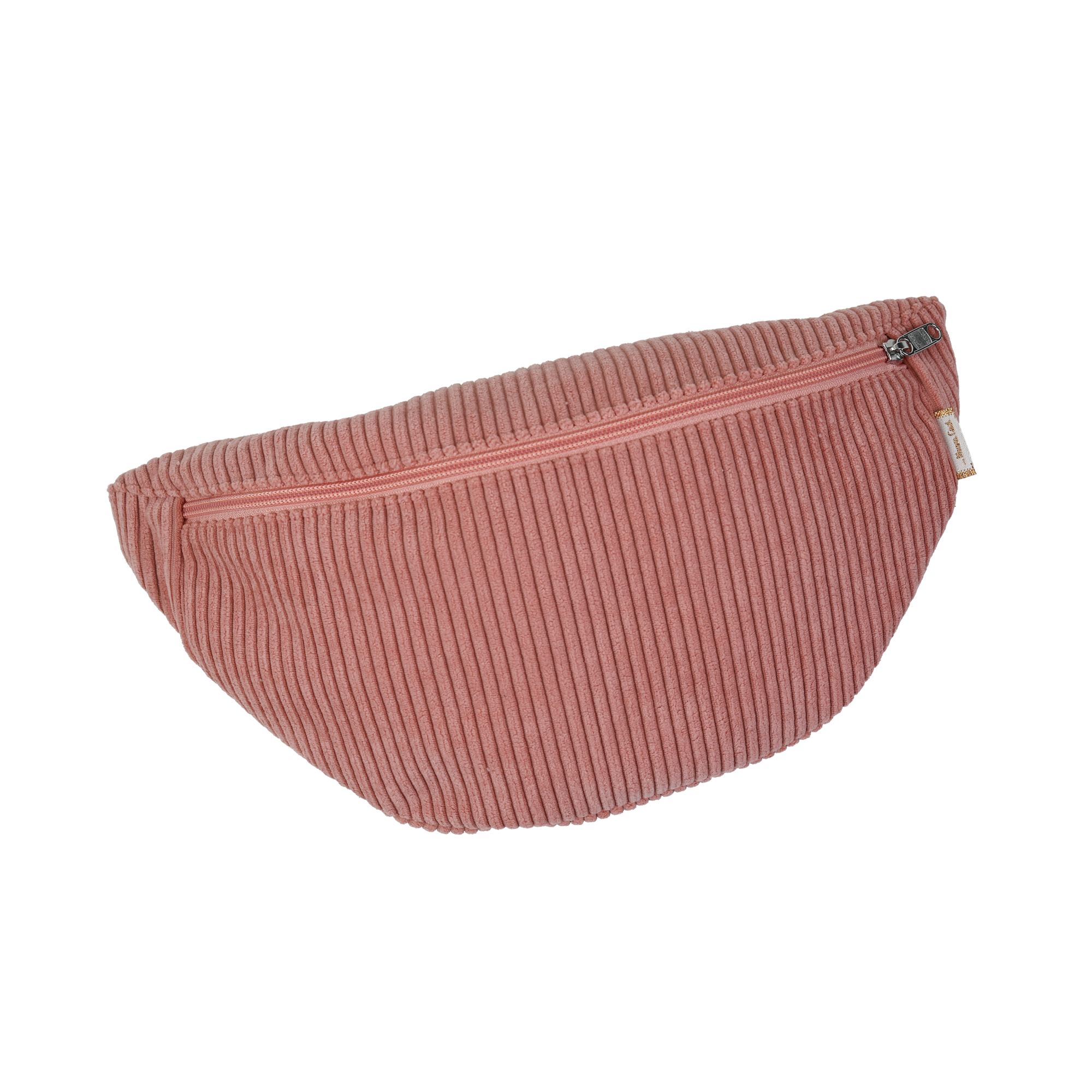 Petit Sac Banane Velours Côtelé Rose Blush
