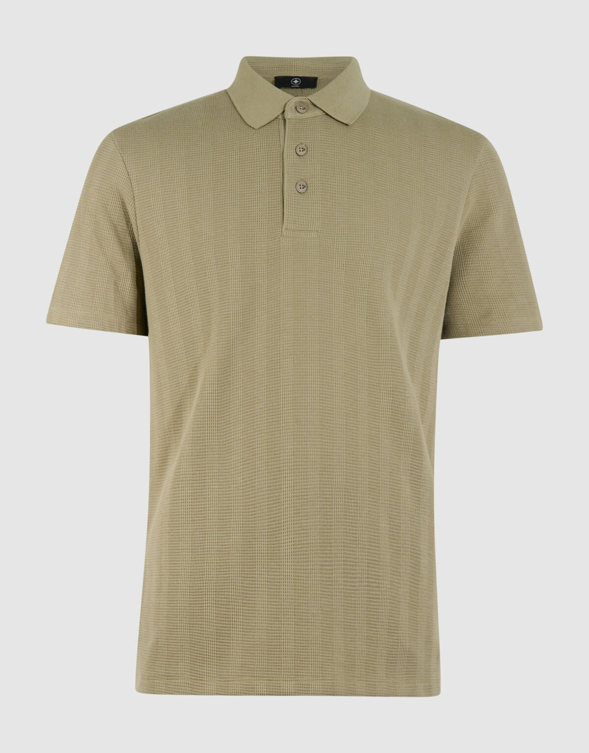 Waffle Stripe Polo Khaki