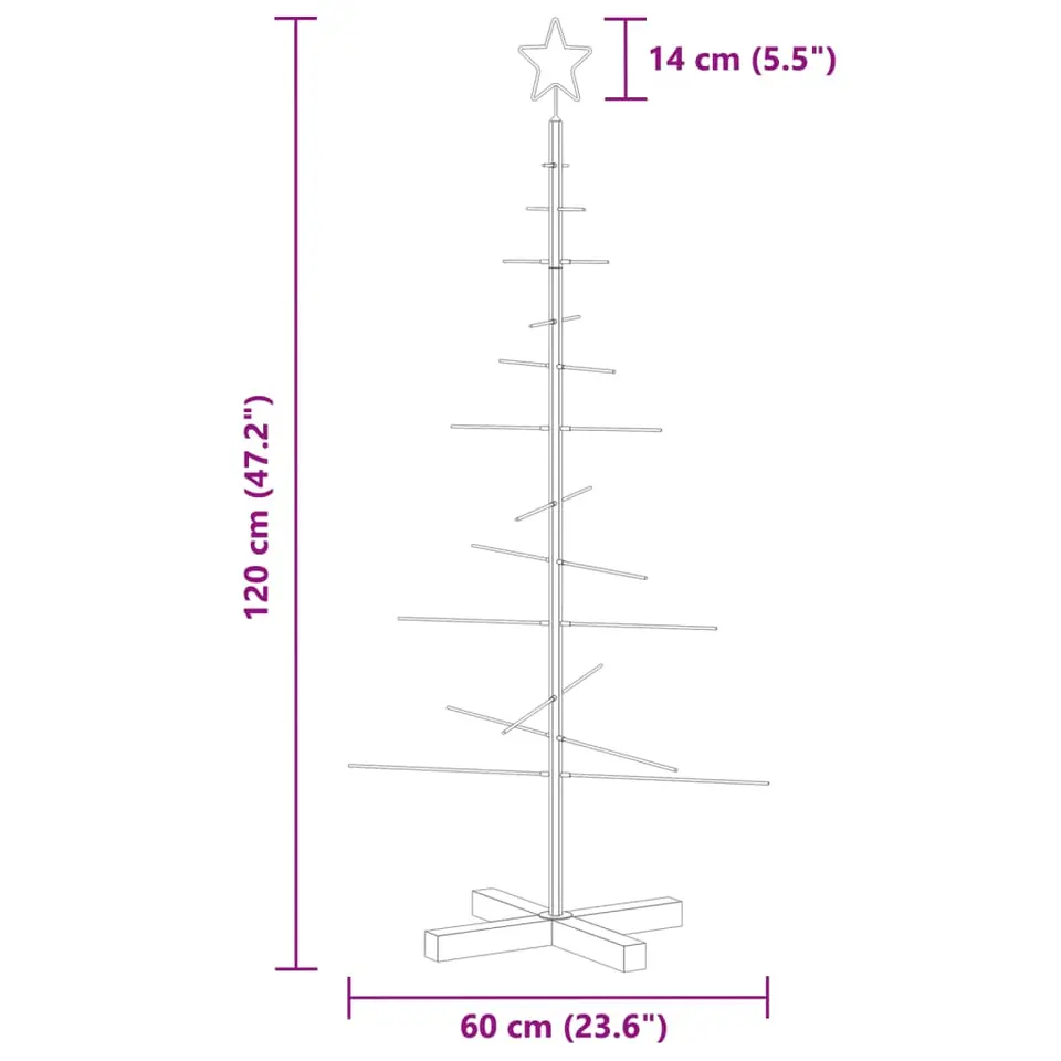 vidaXL - Metalen Kerstboom - Zwart - 120 cm