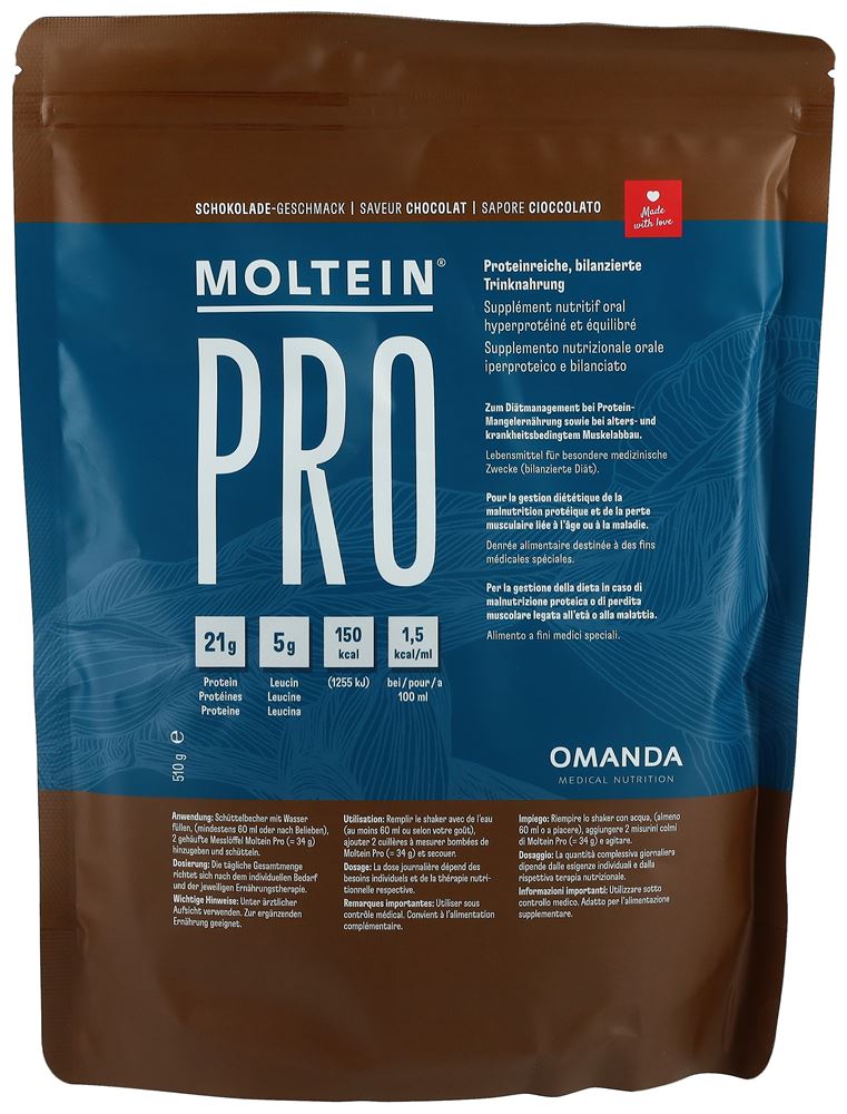 moltein PRO 1.5 Plv Schokolade Btl 510 g