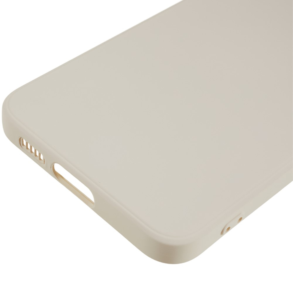 Samsung Galaxy S23 5G Gummi Case Hülle mit Kameraschutz - Cremeweiss (Matt)