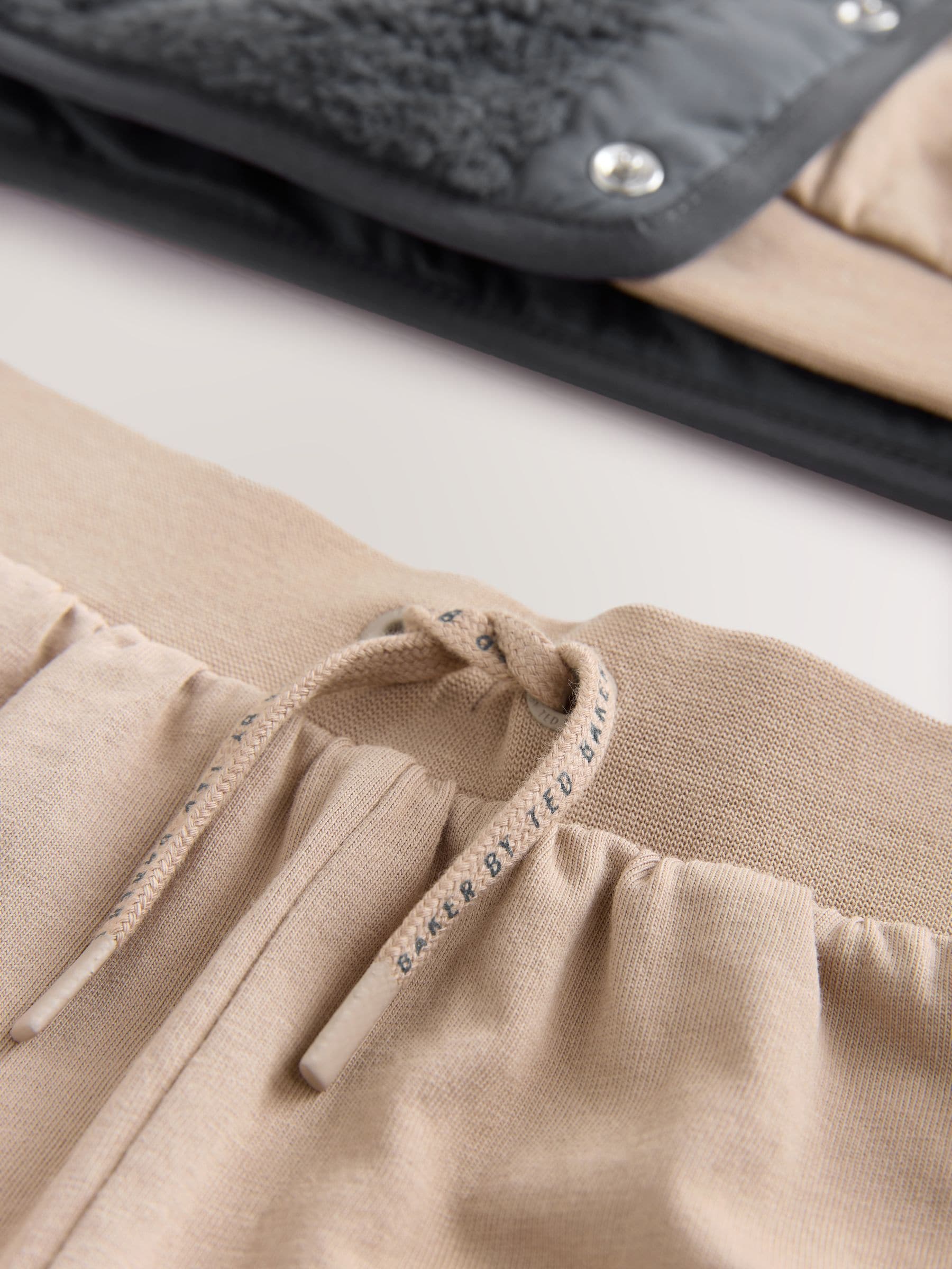 Baker by Ted Baker 3 Piece Stone Borg Gilet, Sweatshirt and Joggers Set