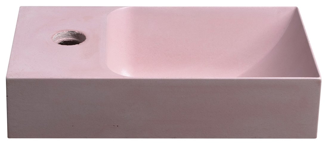 Sapho Piccolino fontein beton kraangat links 31x17cm roze