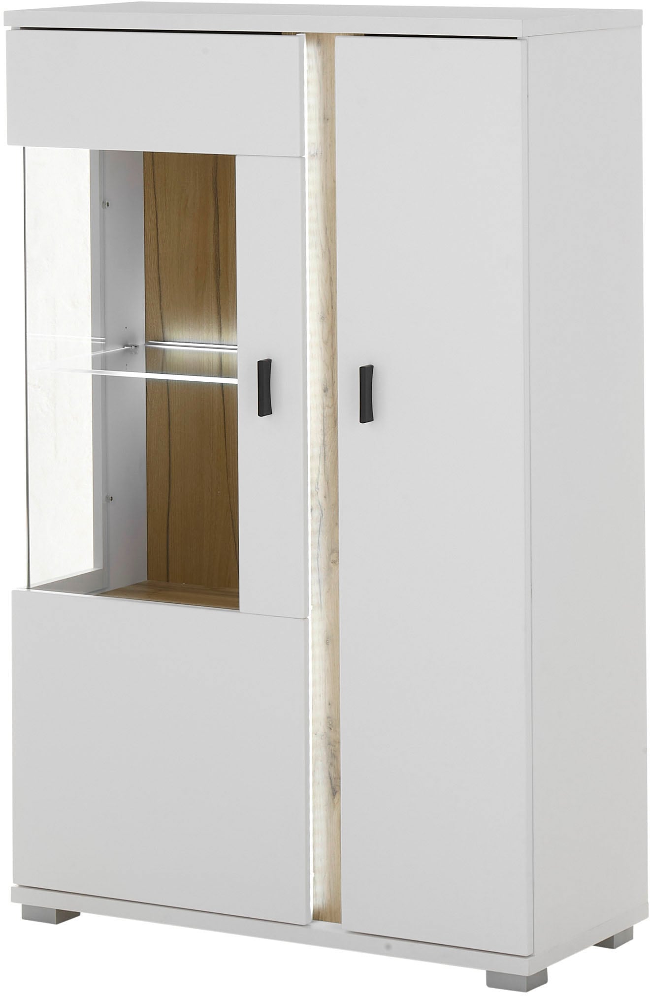 INOSIGN Vitrine »LONG ISLAND, Stauramvitrine« 1 Stk. tlg. in moderner Trendfarbe,inklusive senkrechter Beleuchtung,Breite 80 cm