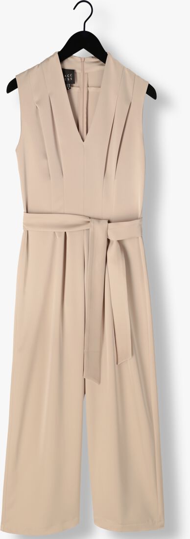 ACCESS gouden access jumpsuit satin jumpsuit with pleats