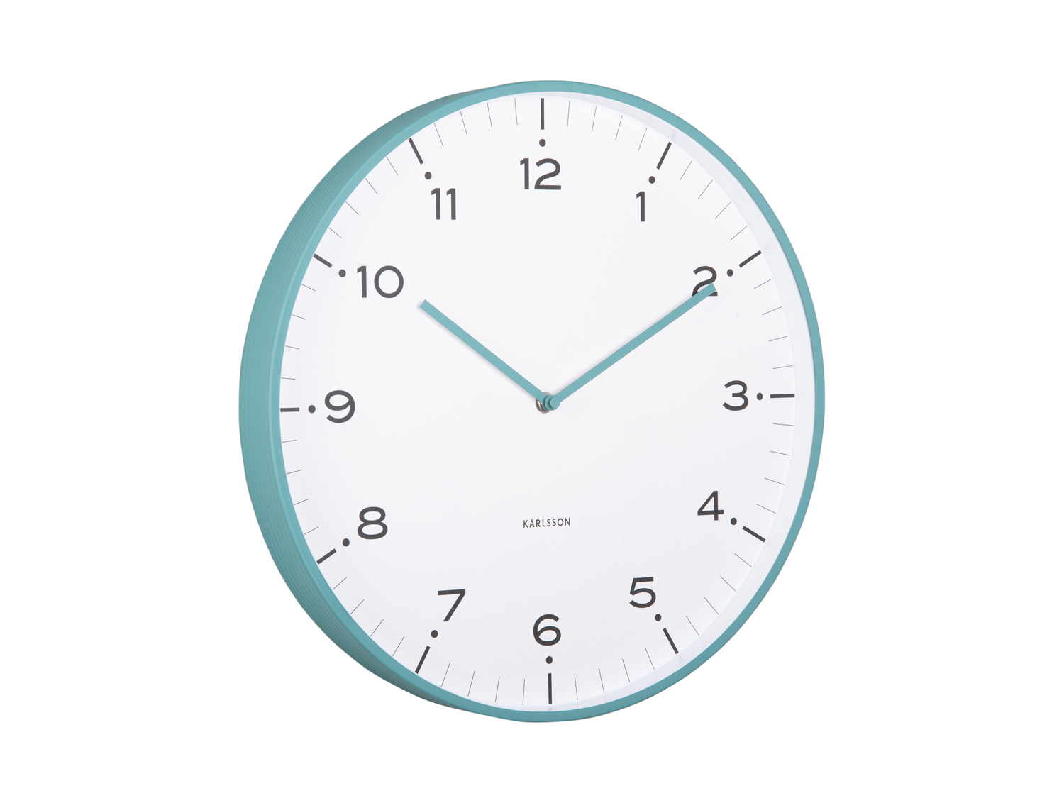 Wall clock Circus Rings turquoise blue