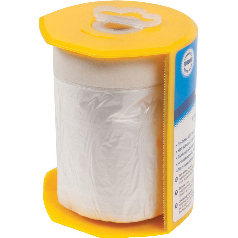 Folie masker met afplaktape in dispenser 550mmx33mm