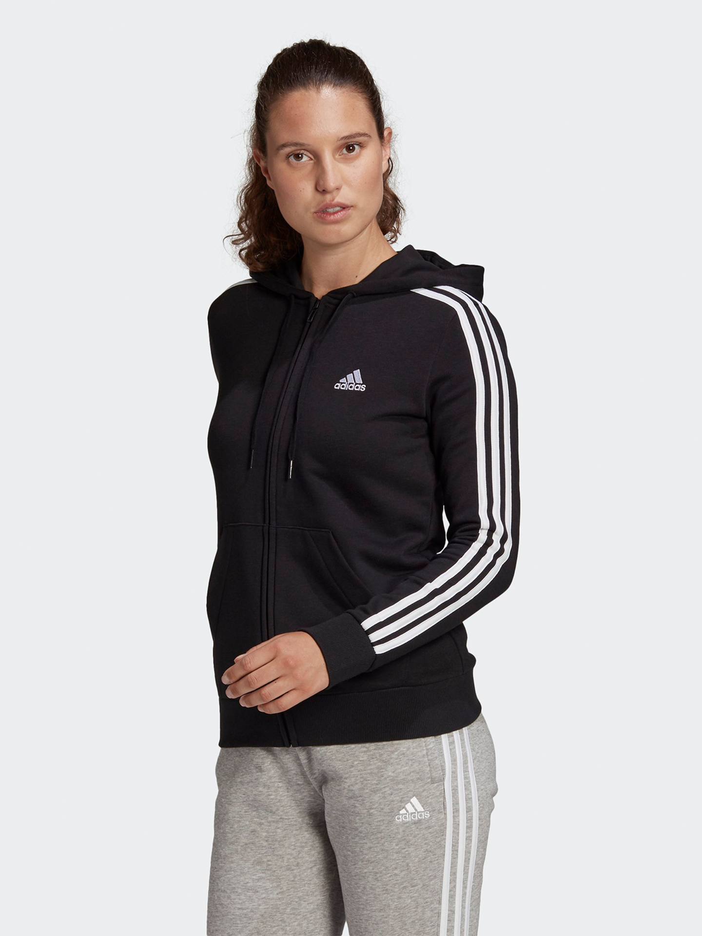 Fleece 3-Stripes Full Zip Hoodie