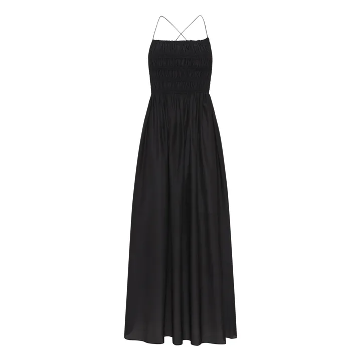 Matteau Robe Shirred Lace Up | Noir