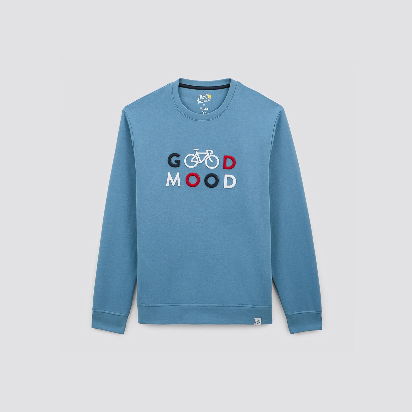 Sweat col rond licence Tour de France Bleu