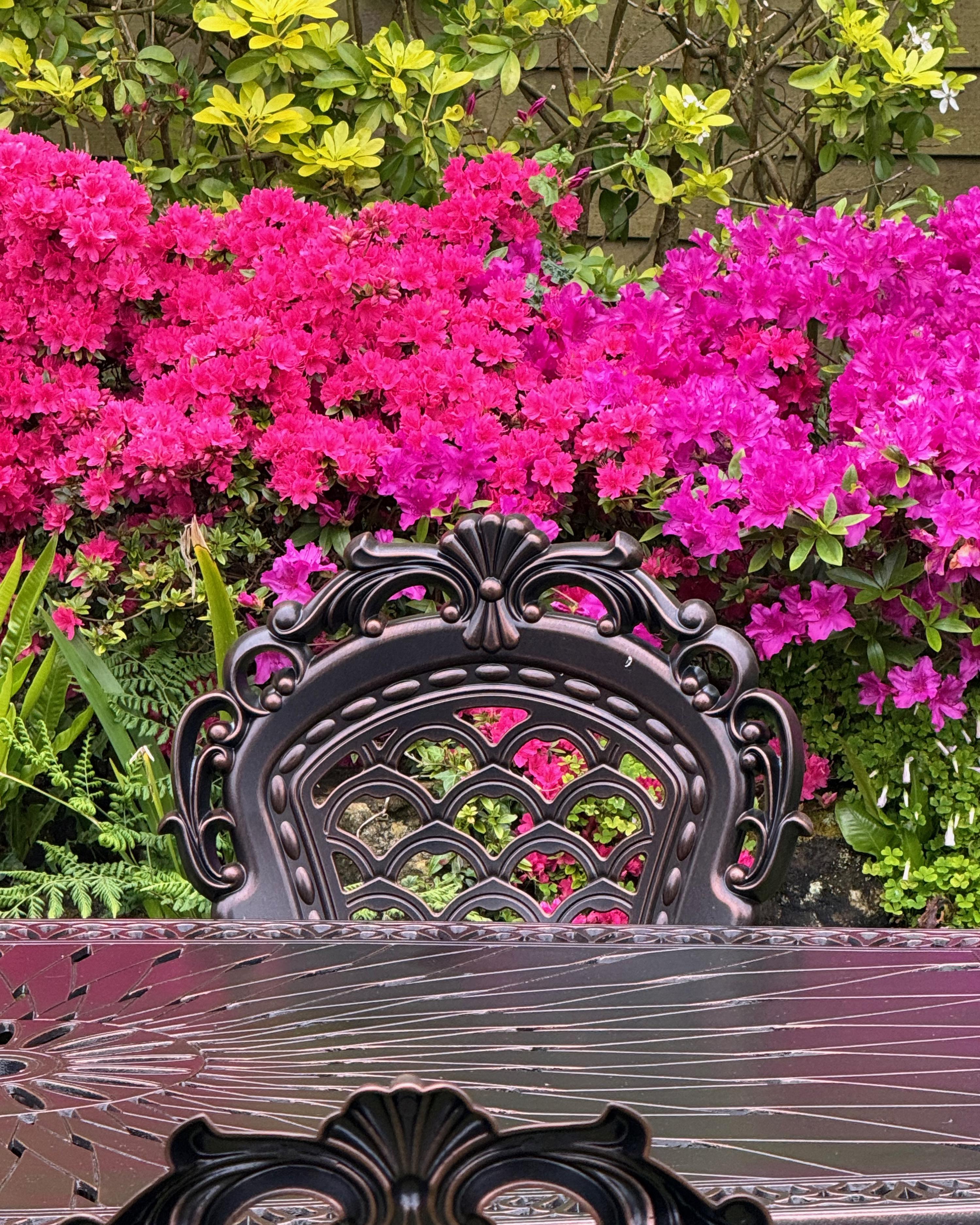 Tuin eettafel LIZZANO 165 cm 102 cm Metaal Donkerbruin