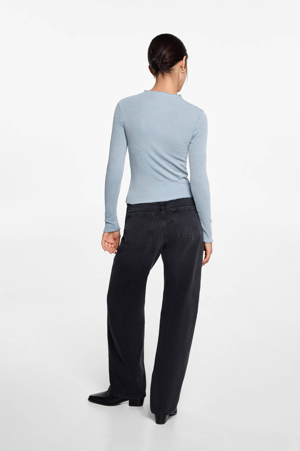 MANGO TEEN longsleeve lichtblauw