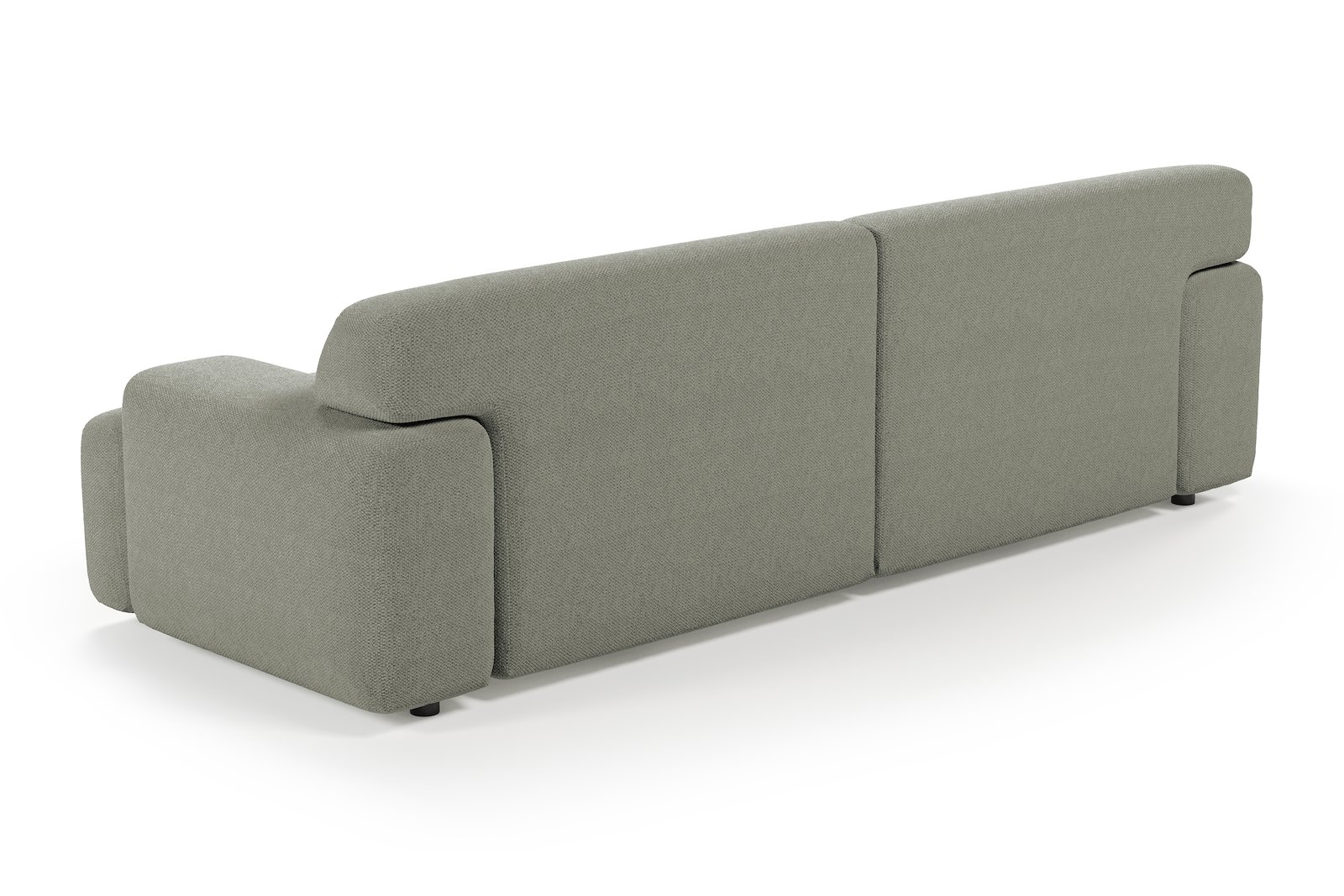 Bob 3-seter Tekstil Mito 180 Light Grey med sorte ben.
