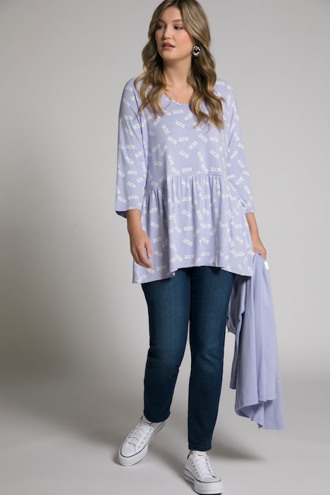 Shirt, HEY, A-Linie, Volant, V-Ausschnitt, 3/4-Arm