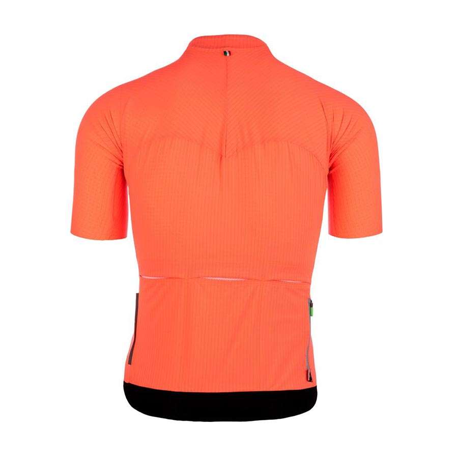 Q36.5 L1 Pinstripe X Fietsshirt Korte Mouwen Oranje Heren