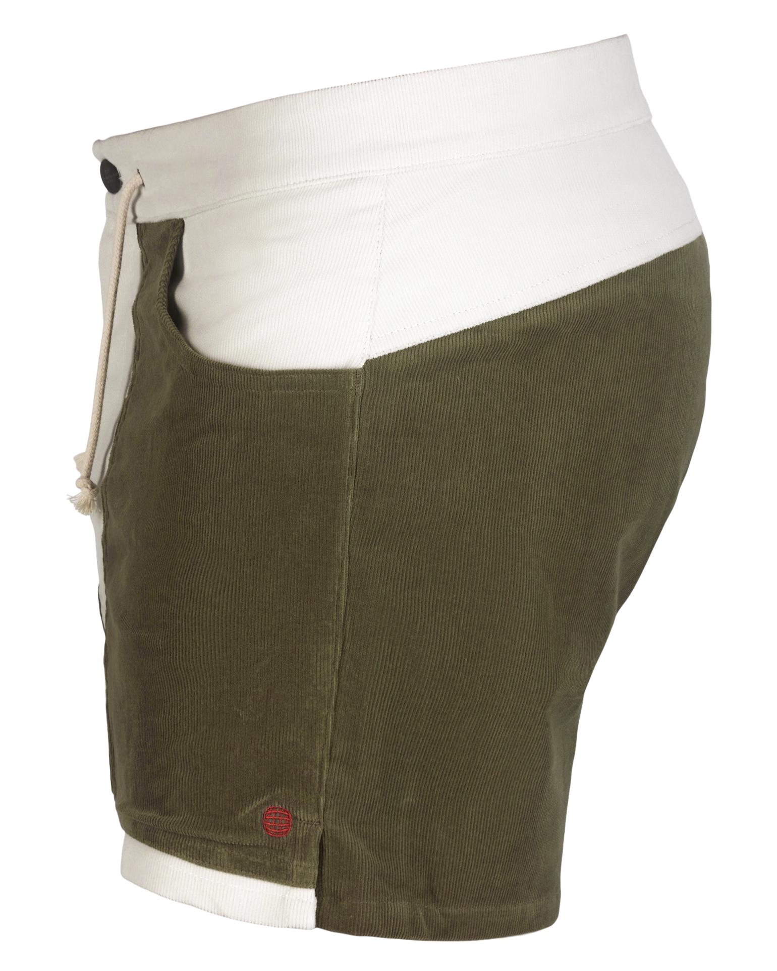 Amundsen 5Incher Cord Shorts Natural/Olive Ash