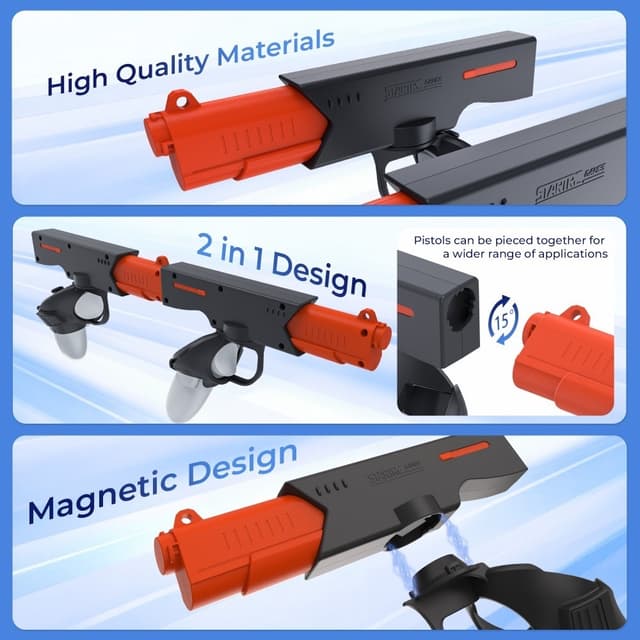 DEVASO For Meta Quest 3 VR Gaming Gun Shooting Game Håndtag