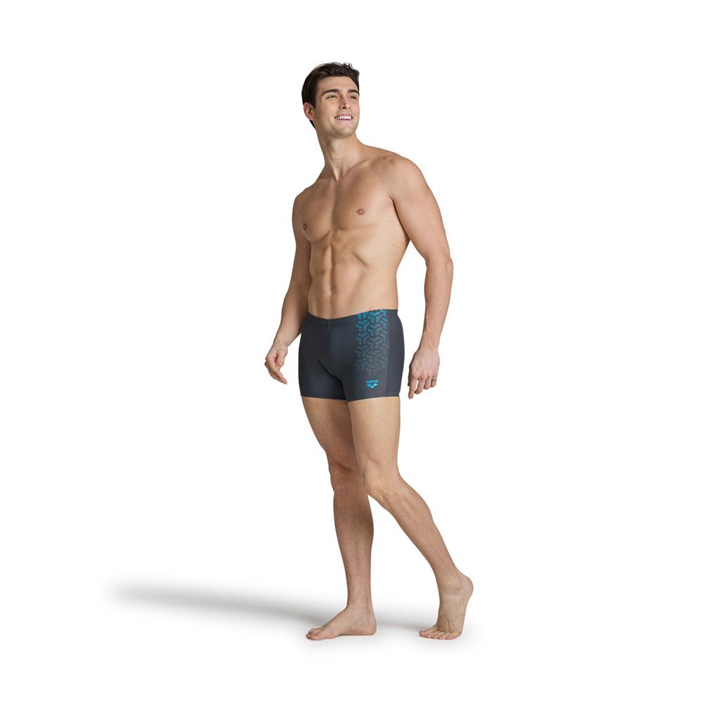 Arena KIKKO V - Boxer de bain Homme asphalt/turquoise