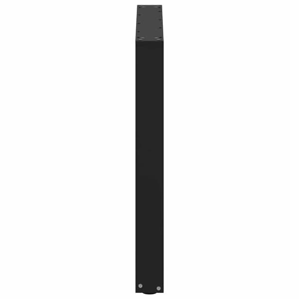 vidaXL Spisebordben U-formet 2 stk svart 80x(72-73) cm stål