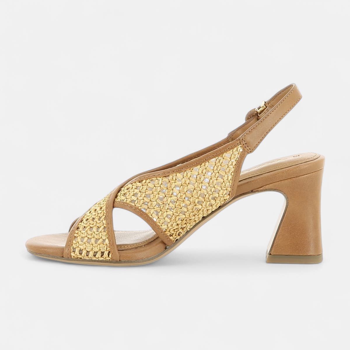Nu-pieds à talon Femme cognac
