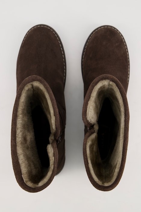 Stiefeletten, Veloursleder, Zierriegel, Weite H
