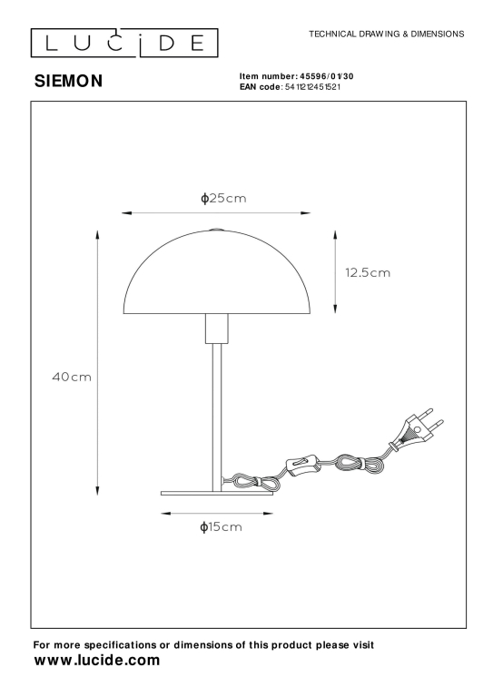 Lucide Siemon tafellamp groen