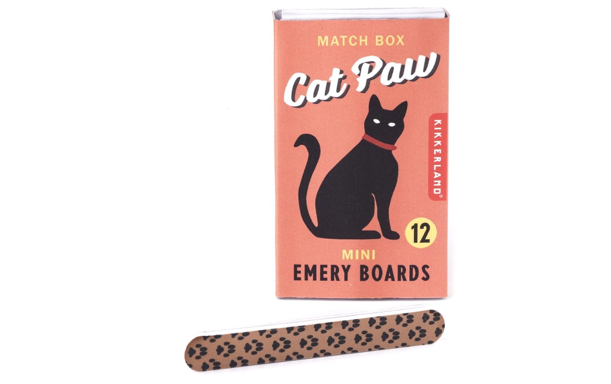 Nagelfeile Cat Paw Match Box Emery Boards 12 StückSandblattfeilen