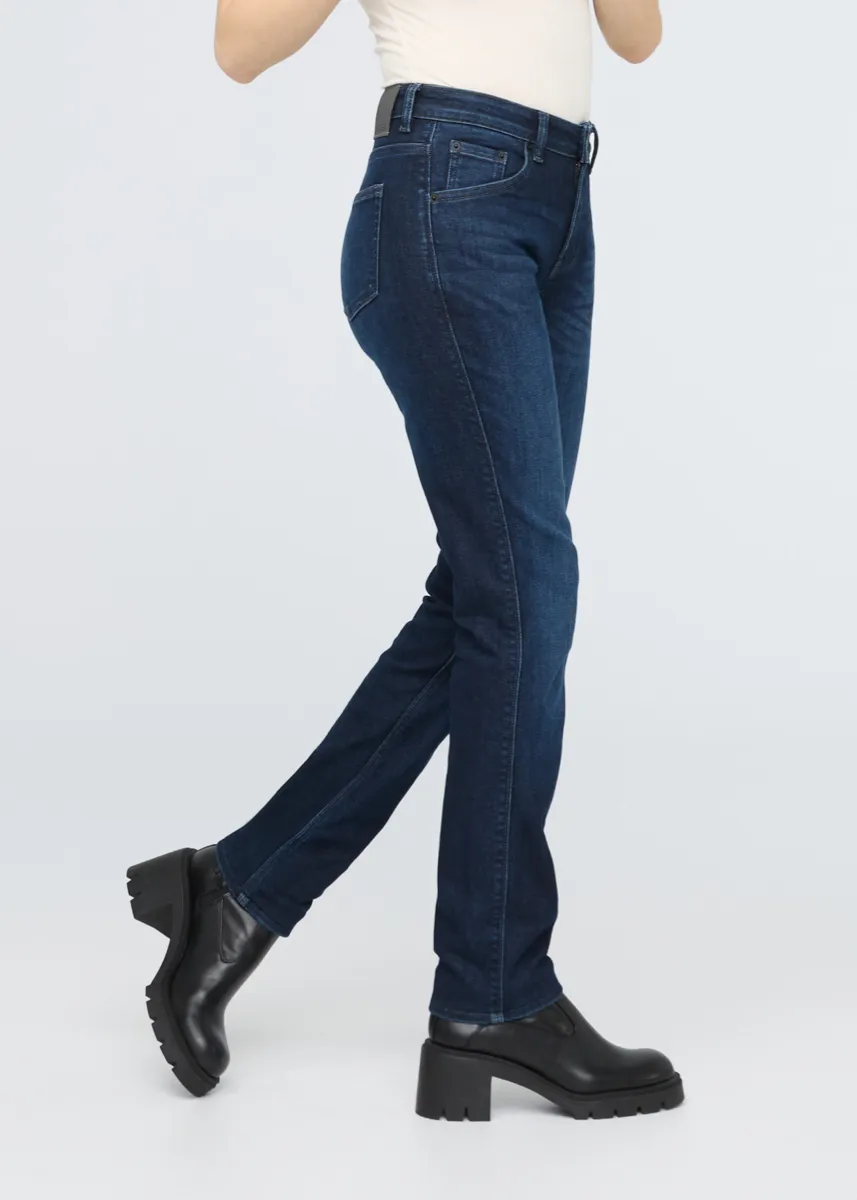 Duer Tech Fleece Denim Slim Straight Dark Indigo