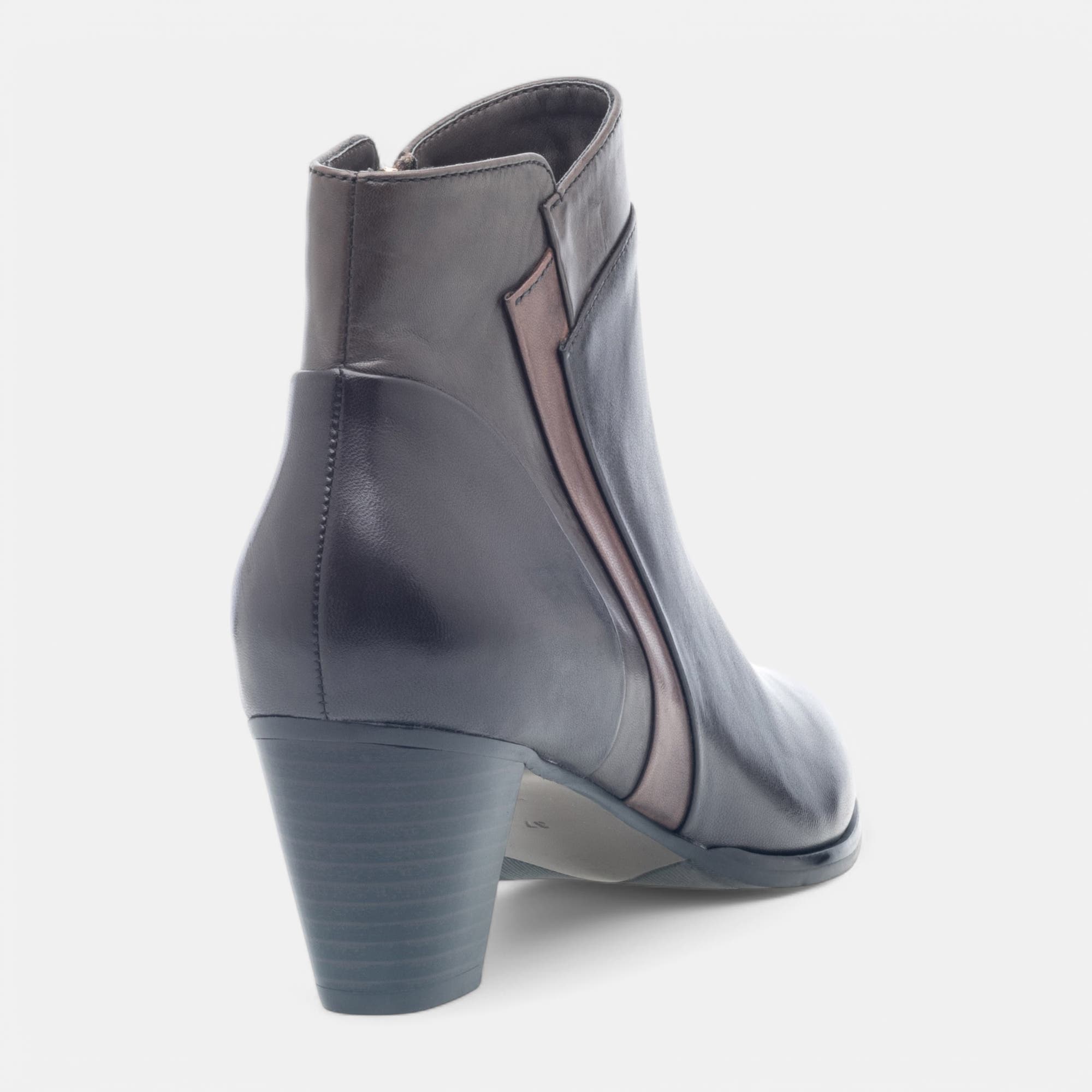 Bottines à talon Femme en cuir marron