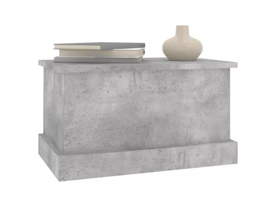 Boîte de rangement gris béton 50x30x28 cm bois d'ingénierie