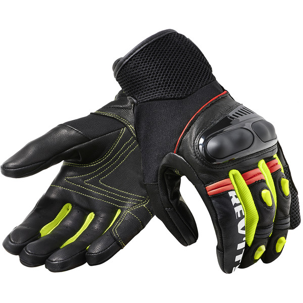 Rev'it - Gants Metric Noir / Jaune fluo