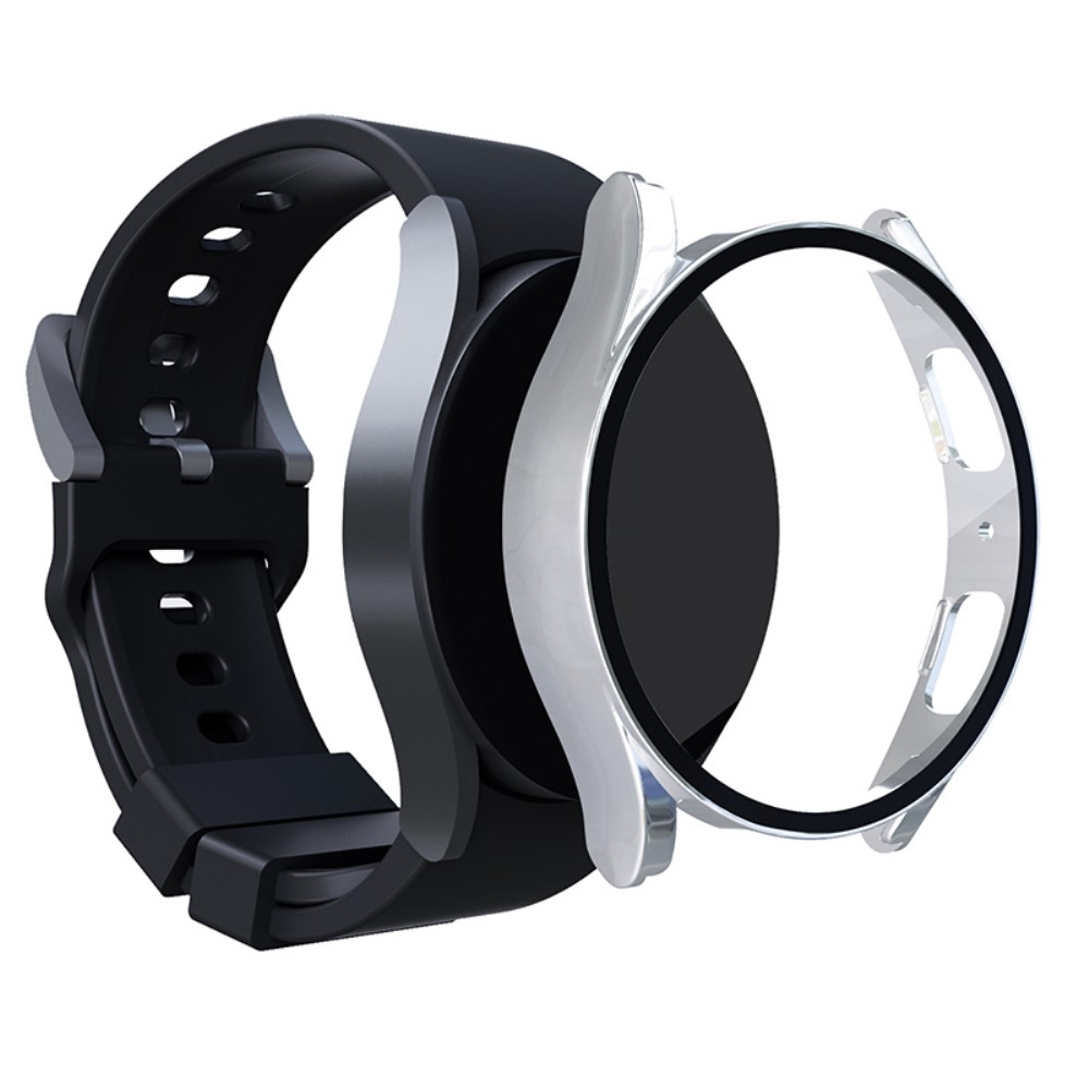 Samsung Galaxy Watch 5 / 4 (40 mm) Hardcase Bumper   Display Schutzglas - Silber