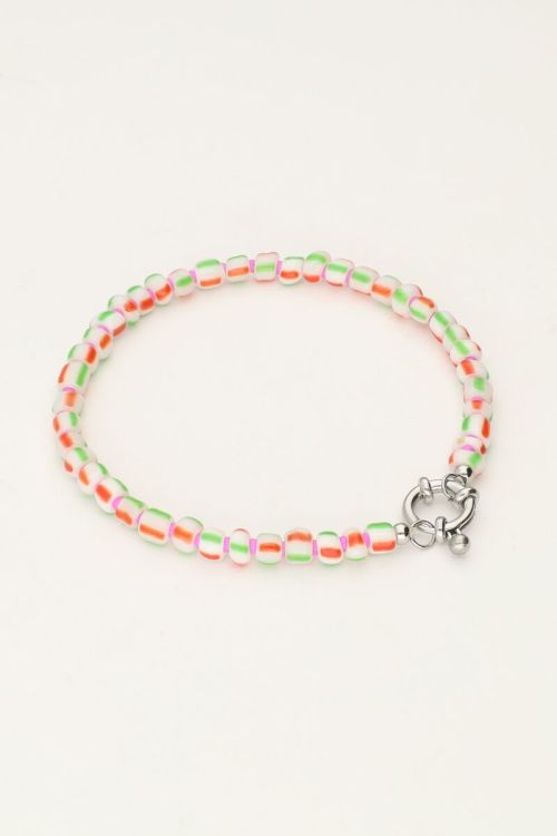 Island groene kralen armband met slotje